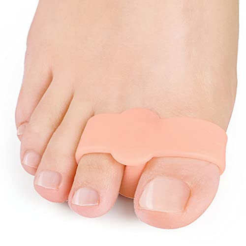 Kimihome 16 Packs Toe Separators, Gel Bunion Corrector with Double Loops, Prevent Big Toe from Drifting Inwards, Toe Straightener Offers Relief from Overlapping