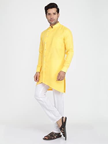 Image of Royal Kurta Mens Cotton Angrakha Style Ethnic Kurta and Kurta Set