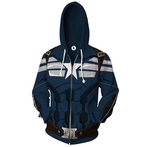 Image of 3D Captain Fashion Cosplay Hoodie Jacket