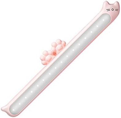 Dorm LED Desk Lamps, USB Light Bar, Dimmable Light Strip, Reading Light Clip on Book, Dimmable Bedside Lamp, Wardrobe Light, with Promise Dimming,Black Pink