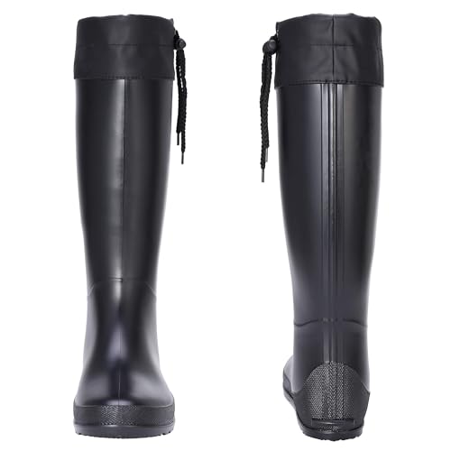 Asgard Packable Tall Rain Boots for Women Waterproof Rubber Garden Boots Ultra Lightweight Flat Mud Boots- NOT FOR WIDE CALF4