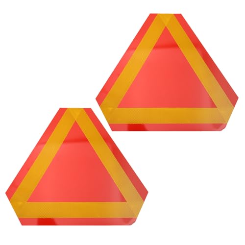 Panneau Réfléchissant Triangulaire Rouge pour Sécuriser les Engins de Chantier sur Route