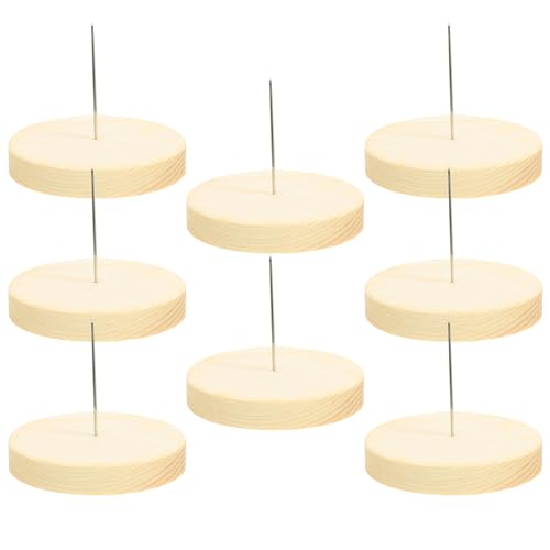 Mikinona Soporte para Exhibición de Muñecas de Fieltro 8 Piezas Base de Madera Redonda 5 CM X 1 CM de Grosor Accesorio para Mostrar Muñecos y Figuras Coleccionables en Mesa y Vitrina