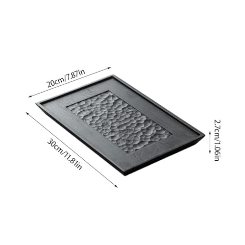 Plateau à thé en bois massif rectangulaire pour salon élégant - 3