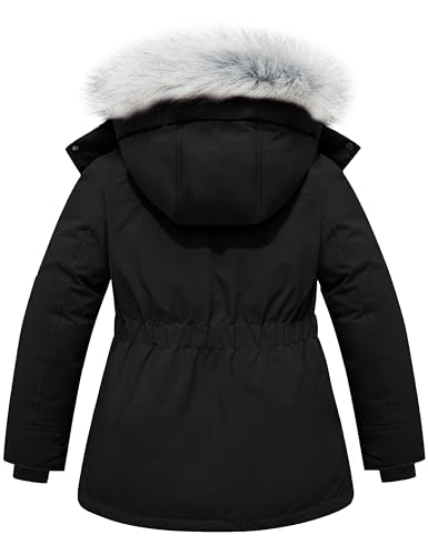 Image of Wantdo Girls' Long Winter Coat Waterproof Puffer Jacket Warm Parka Hooded