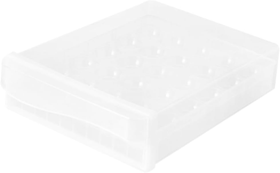 1pc Plastic Holder for Refrigerator Double Storage Container for Eggs and Dumplings Design Space-saving Organizer for Kitchen and Fridge