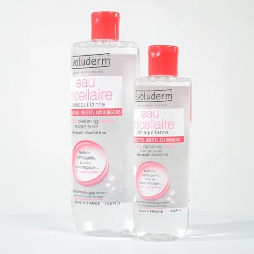 Image of Evoluderm Micellar Water For Reactive Skin 500 ml | Soothing Makeup Remover | Alcohol & Paraben Free