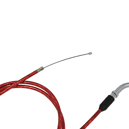 Image of 59 inch Clutch Cable Line and 51 inch Gas Throttle Cable for 2 Stroke 49cc 50cc 60cc 80cc 100cc Motorized Bicycle Push Bike Parts Red