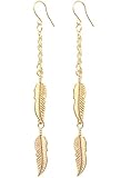 ohrringe gold antik ebay leicht und angenehm zu tragen 2LIVEfor Lange Ohrringe Feder Ohrringe Gold Ohrringe Lang hängend Antik Style Tropfenform goldene Ohrhänger Ethno Federn an Ketten