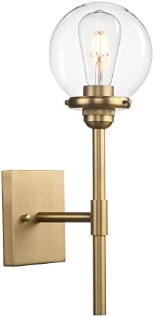 Phansthy Glass Globe Wall Sconce Antique Bronze Vintage Style Column Stand Industrial Wall Lights with 5.9…