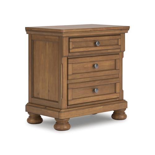 Image of Signature Design by Ashley 2-Drawer Wood Nightstand, Chestnut Brown