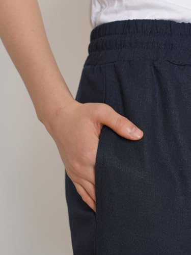 Weintee Women's Petite Linen Pants with Pockets for Summer3
