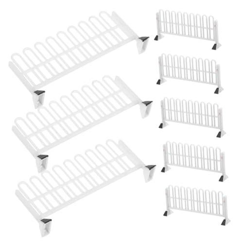 VICASKY Traffic Roadblocks Fence Signs Toy 8pcs Miniature Traffic Barrier Simulation Road Sign for Boys and Girls Roadblock Model Toy