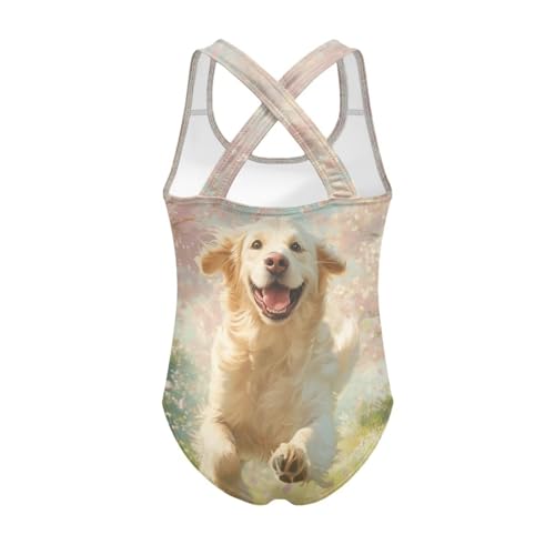 Image of One Piece Swimsuit Girls Cross-Back Bathing Suit 5-14Y Kids Swimwear Cute Swimsuits Sleeveless Bathing Suits