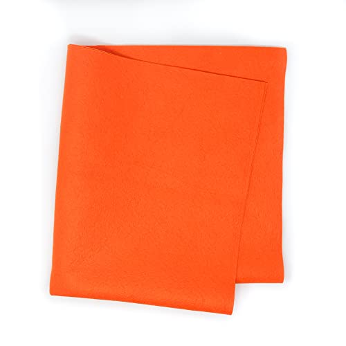 Luxuriously Soft 100% Bamboo Vegan Felt - Papaya Color, 1 Yard of Eco-Friendly Fabric, Made in the USA