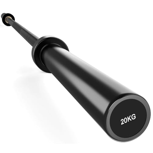 6.6FT/7.2FT Olympic Weightlifting Barbell 50mm Diameter 15KG/20KG Heavy-Duty Powerlifting Bar for Deadlifts Black Squats & Strength Training Knurled Grip 380/750 lbs Max Load 1 Pack