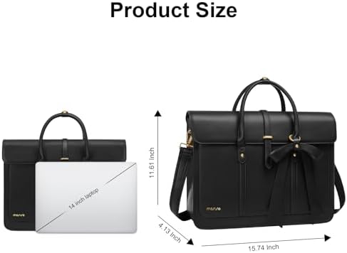 MOSISO Laptoptas voor Vrouwen, 15-15,6 inch PU Leer Laptop Schoudertas Converteerbare Rugzak, 16 inch Messenger Bag Casual Handtas Werk Aktentas Reis Computertas met Bowknot, Wijn Rood MOSISO Laptoptas voor Vrouwen, 15-15,6 inch PU Leer Laptop Schoudertas Converteerbare Rugzak, 16 inch Messenger Bag Casual Handtas Werk Aktentas Reis Computertas met Bowknot, Wijn Rood