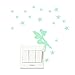 ufengke Fairy Stars Switch Wall Decals Fluorescence Stickers Glow in The Dark, Living Room Bedroom Removable Wall Stickers Murals