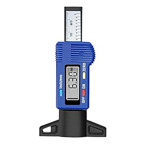 Wresetly Bandenprofiel, diepte-mes, bandenprofiel, mes, autoprofiel, mes, digitale diepte-mes, LCD-display, 0-25,4 mm…