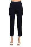 Counterparts Banded mid Waist Slim Leg Stretch Crepe Pant Black/M