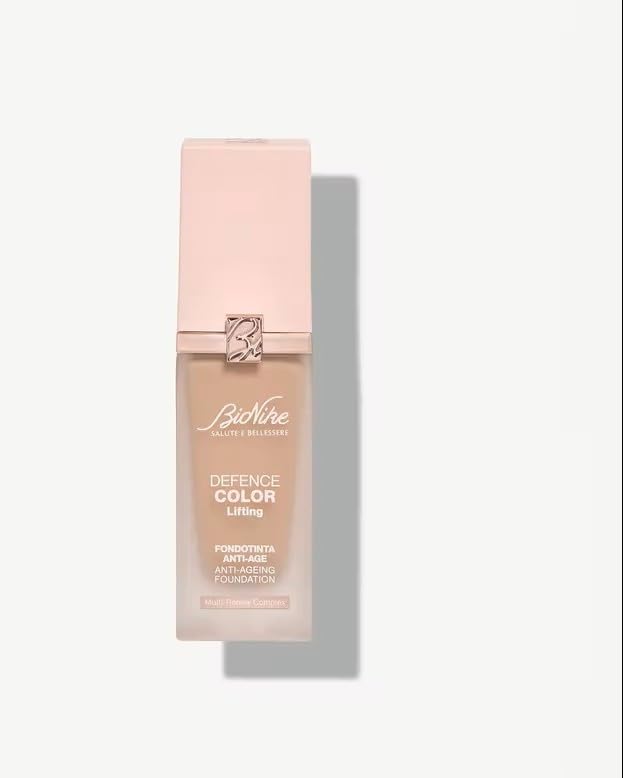 BioNike Defence Color - Fondotinta Lifting Anti-age SPF 15, 03 Sand, per Pelli Normali e Mature, Effetto Levigante Fino a 24 Ore, Attenua le Rughe e Protegge dallo Stress Cutaneo, 30 ml