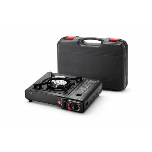 Cocina de Gas Portátil 1 Fuego, Hornillo Camping Dual 227 g/Botella, 2,5 kW