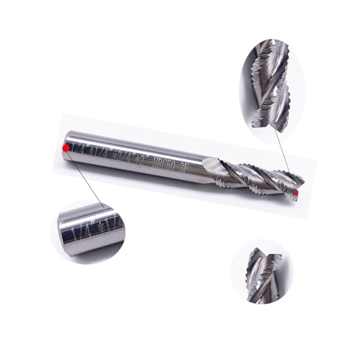 Image of 1pcs 1 /4 Roughing End Mill for Aluminium, 3 Flutes Carbide CNC Router Bit, 1 /4 inch Shank, 3 /4 inch Cutting Length, 2 inch Overall - for Aluminium Alloy