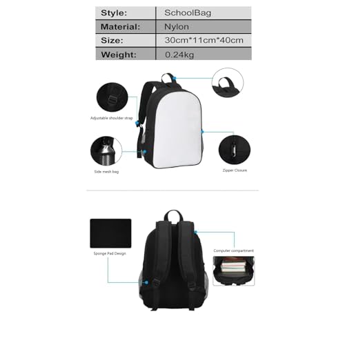 Backpack, Large Capacity Backpack, Suitable For Both Boys and Girls, With Adjustable Straps and 3D Reflective Patterns (12)3