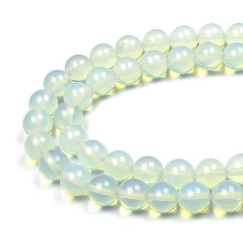 MJDCB Synthetic Opal Round Crystal Energy Stone Beads Healing Power for Jewelry Making (8mm)