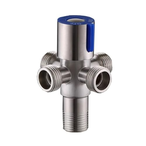 Robinet d'angle G1/2 en acier inoxydable à 1 entrée et 4 sorties