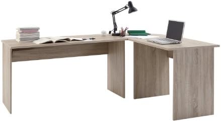 LHS Tilly Canadian Oak Finished Corner Home Office Computer Desk by DMF