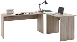LHS Tilly Canadian Oak Finished Corner Home Office Computer Desk by DMF