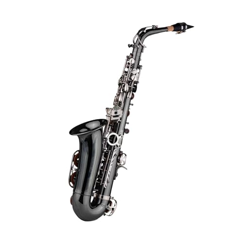 Solinder Latón Profesional Curva EB mi Bemol Patrón Saxofón Alto Sax Negro niquelado de Shell del Olmo...