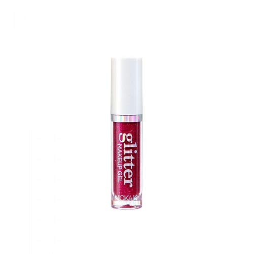 Nicka K Nicka K Glitter Makeup Gel Sangria Red, Pink, 5 g