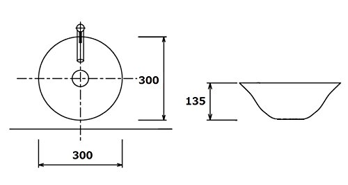 Amazon | SANEI(サンエイ) 信楽焼 手洗器 直径300mm 鐘 HW1023