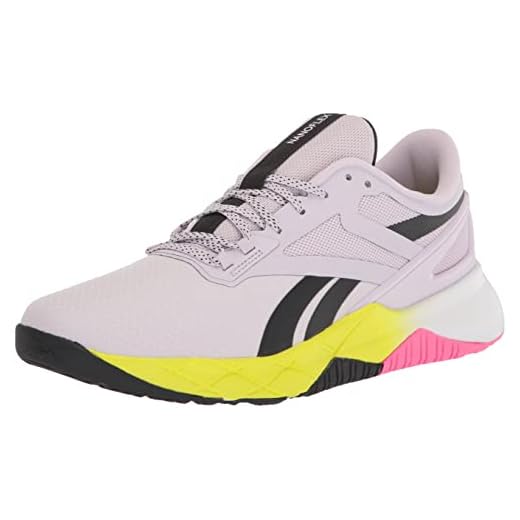 Reebok Tênis feminino Nanoflex Cross Trainer, Brilho de quartzo/preto/rosa atômico, 7.5