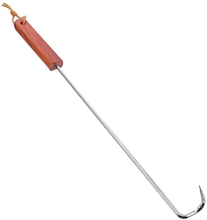 1pc Meat Fork Pigtail Fish Flipper Grill Bbq Meat Hook Flipper Bbq Meat Turner Hooks for Turning Bbq Turner Hook Kitchen Tools and Gadgets Grill Tongs Pot Rack Food Stainless Steel