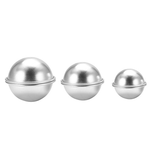 KIMISS Premium Handmade Aluminium Alloy Bath Bomb S Set for Fizzy Crafting, DIY Cake Tools - Versatile S for Bath Bombs and Baking (Aluminum alloy)