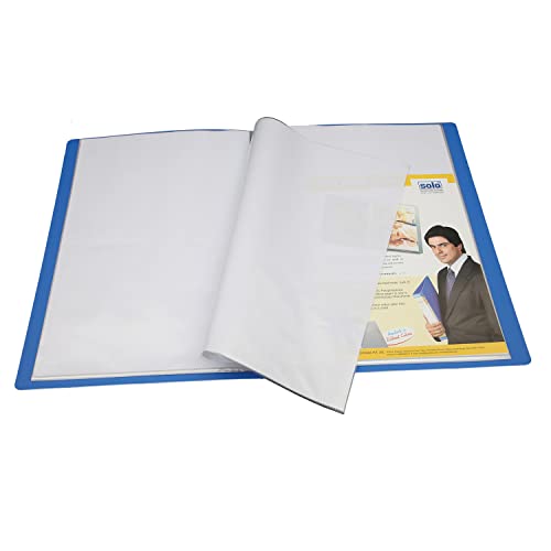 Image of SOLO Display File - B4 Size | 20 Clear-View Pockets | Holds Up to 100 Sheets | Non-Stick Pockets | Loose Leaf Folder | Organizer for Presentations, Certificates, Photos & Contracts
