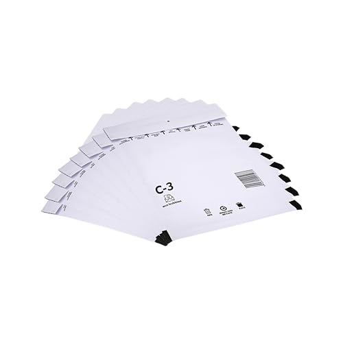 Trifoo 100 Versandtaschen Luftpolsterumschläge haftklebend Luftpolsterversandtaschen Luftpolstertaschen Polsterumschläge C3 (170 x 225 mm) weiß Selbstklebeverschluß 100 Stück