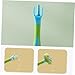 GALPADA Boys and Girls Learning Utensils Spoons and Forks Lunch Set TPE Easy to Clean