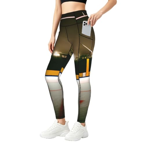 Conjuntos de leggings con estampado de palo de hockey ropa deportiva mujer fitness