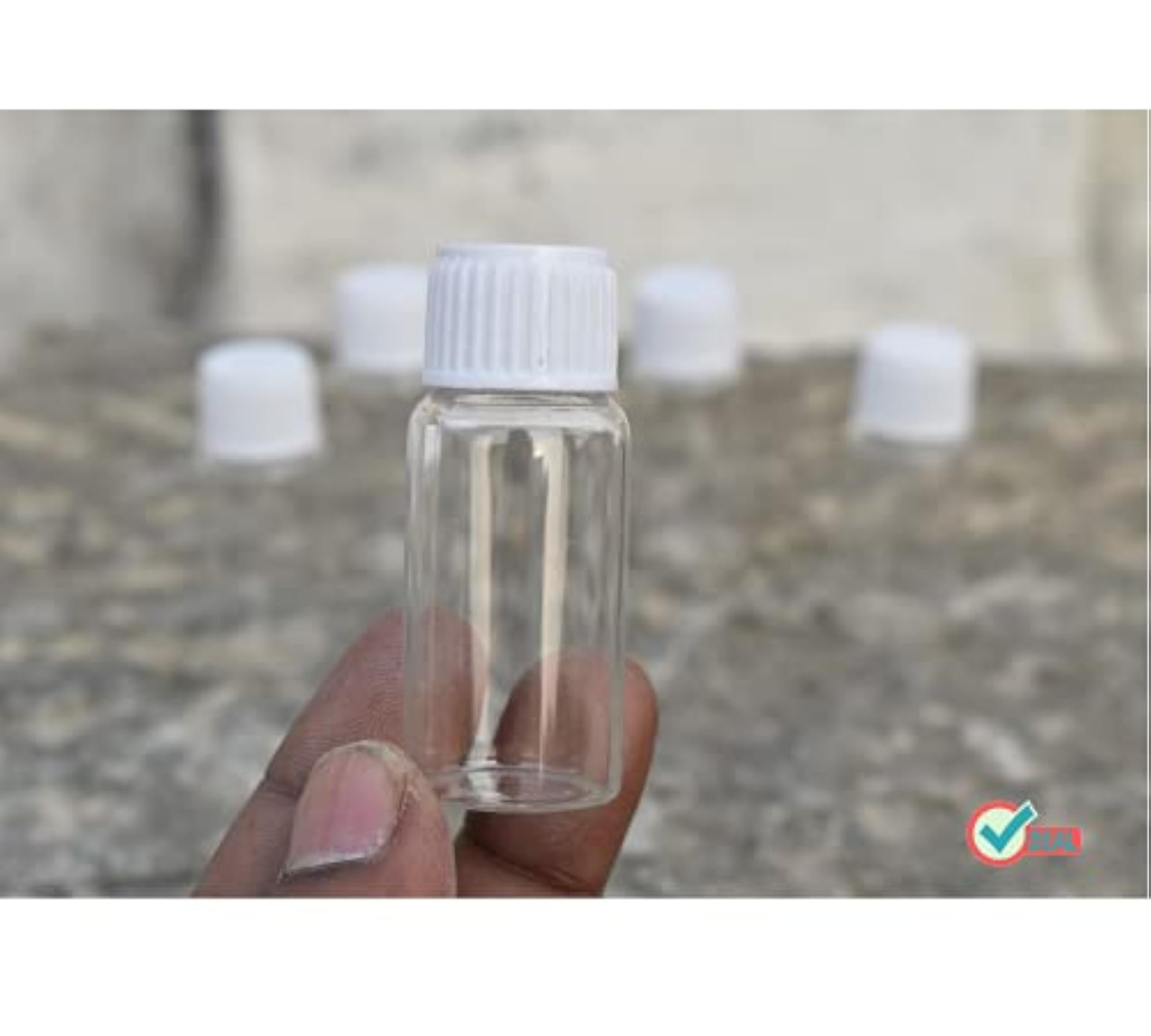 15ml Borosilicate Glass Clear Transparent Bottle Pack of 10