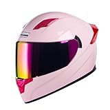 Crown Racing F-700 Motorcycle Helmets, Pink Motorcycle Helmet for Women, Dot Helmets for Adults