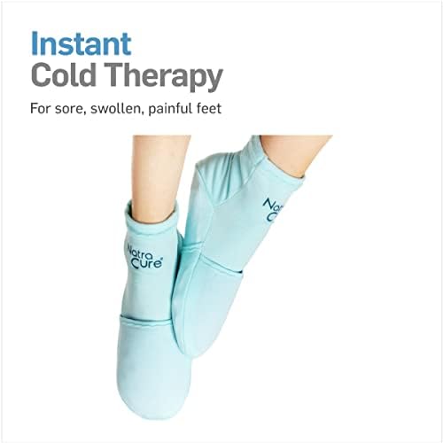 NatraCure Cold Therapy Socks - Gel Ice Treatment for Feet, Heels, Swelling, Arch Pain - (Size: Small/Medium)