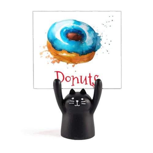 Porte-mémo bleu chat noir pour sublimer votre bureau de travail