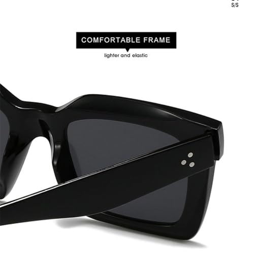 Lunettes de soleil œil de chat anti-UV400 et monture rétro à rivets - 4