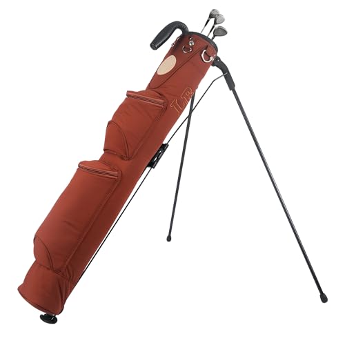 Bolsa leve para suporte de golfe, bolsa de golfe pequena fácil de transportar com divisórias e bolsos de comprimento total bidirecionais, para o driving range, par 3 e campos executivos