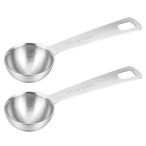 2 Pezzi Set di Cucchiai Dosatori da 15 Ml Cucchiaio Dosatore in Acciaio Inox Cucchiaio per Spezie Adatto per la Cottura al Forno e la Cucina in Casa
