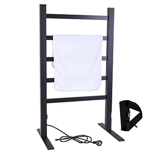 Toallero de pie con calefacción para evitar humedad en el baño negro 100W